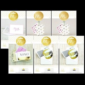 Heidi Swapp Minc Foil Card Set XOXO, Animal Print, Boom, Thank You Lot of 6 NEW